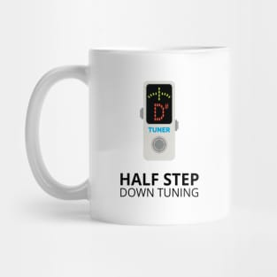 Half Step Down Tuning Pedal Tuner Light Theme Mug